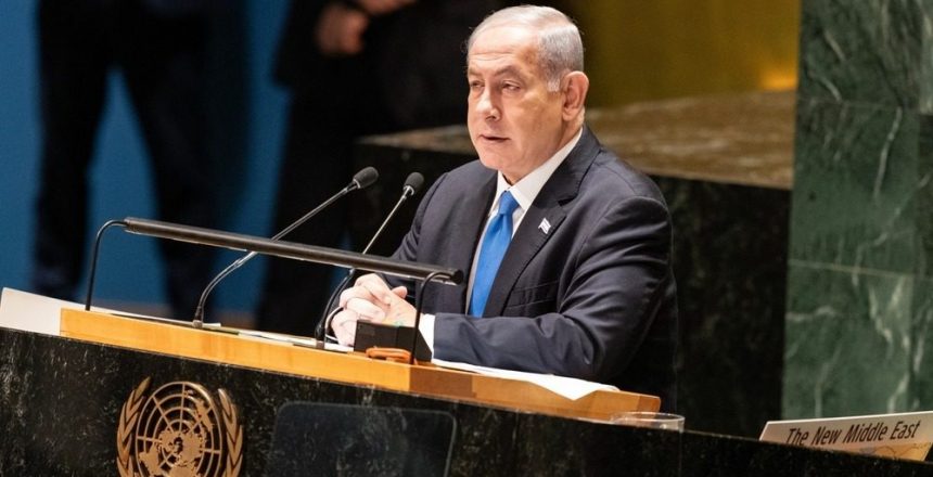 Global delegates exit general assembly as Israeli PM Benjamin Netanyahu speaks at United Nations